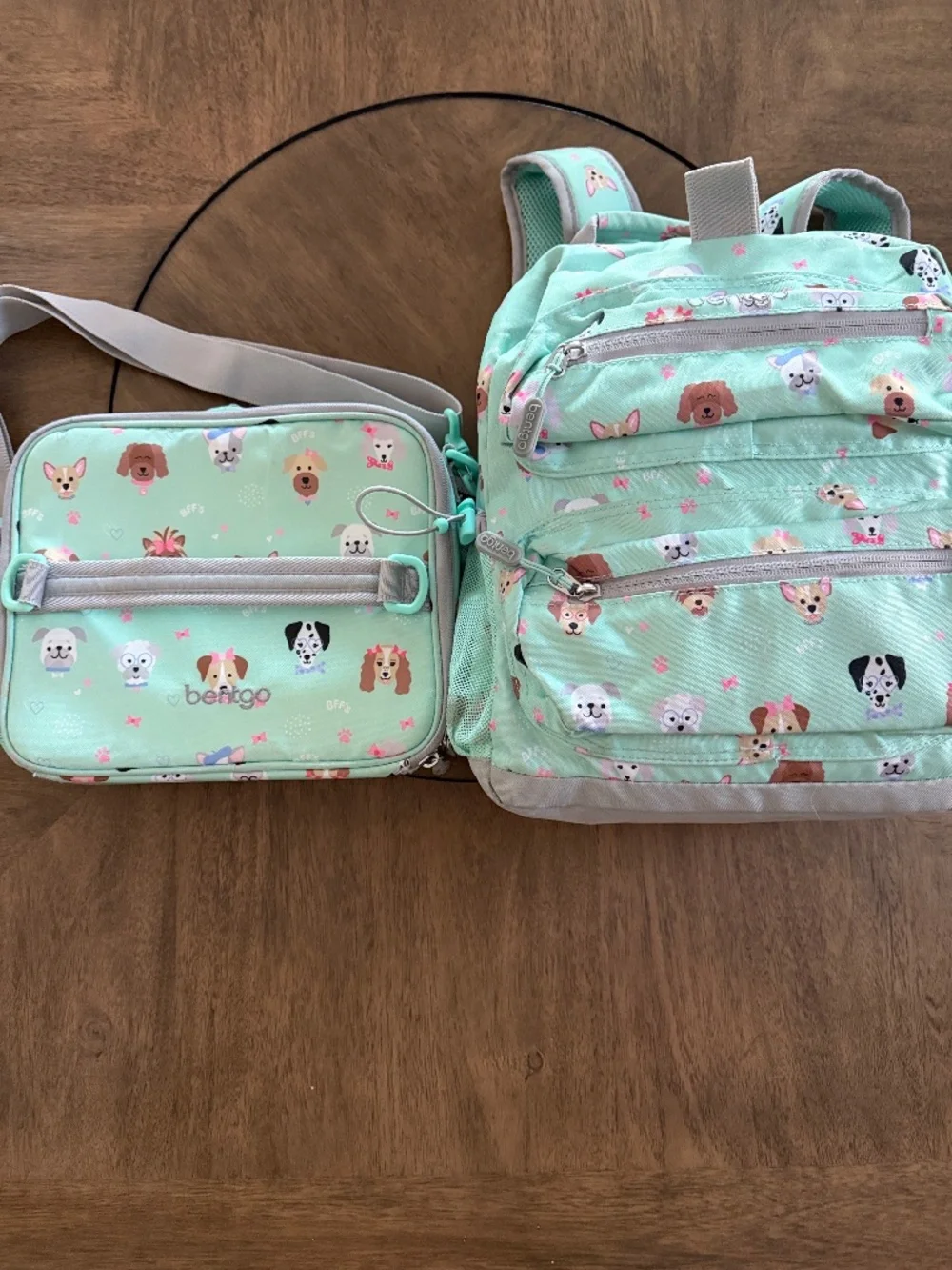 Bentgo Girls Mint Colored Backpack and Lunchbox set
